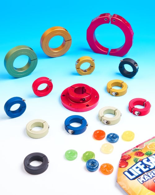 Shaft Collars and Mounts in Colors Enhance Product Branding, Aesthetics & Safety