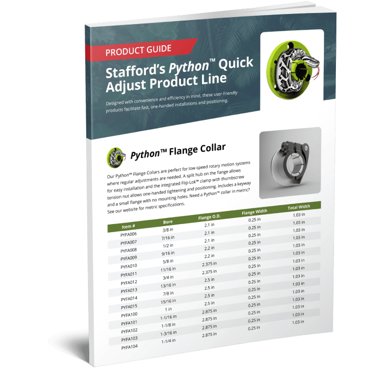 Product Guide: Stafford's Python Quick Adjust Product Line